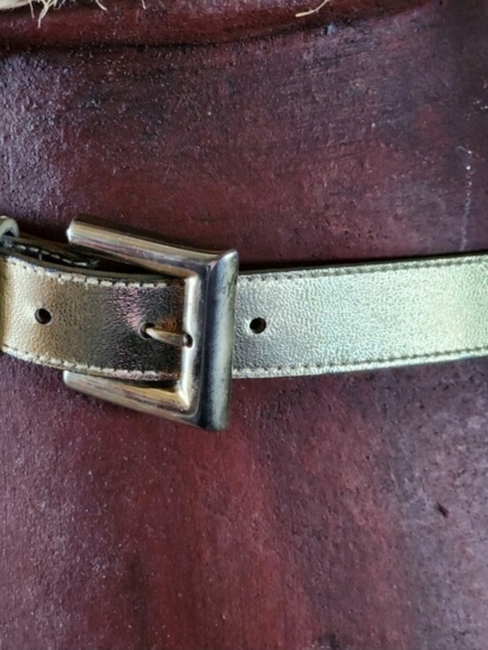 None Accessories - Gold Women's Fashion Belt with Buckle 1" Wide 38" Long See CALLOUTS